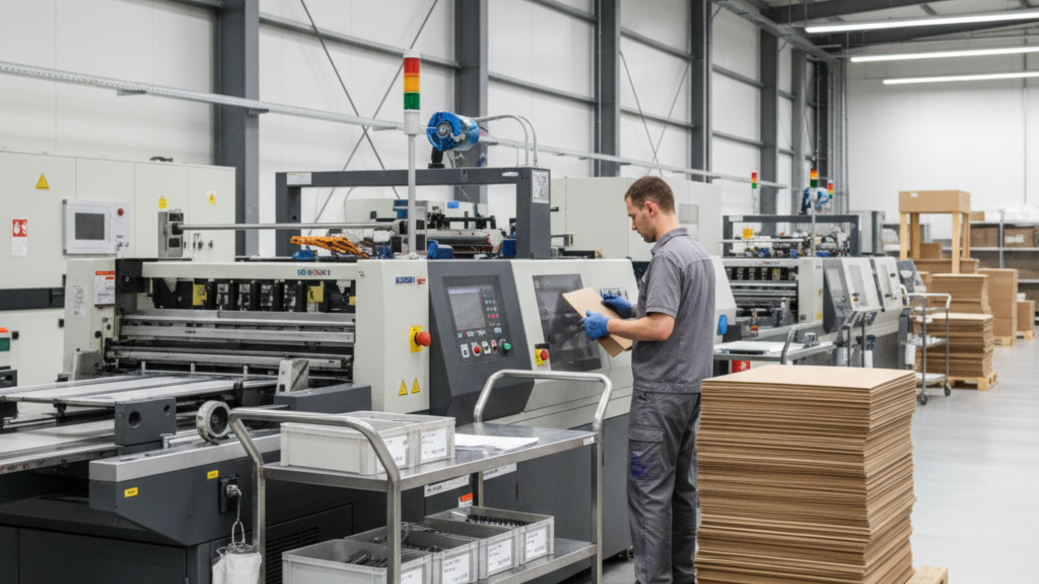debugging of corrugated box folder gluer machine 